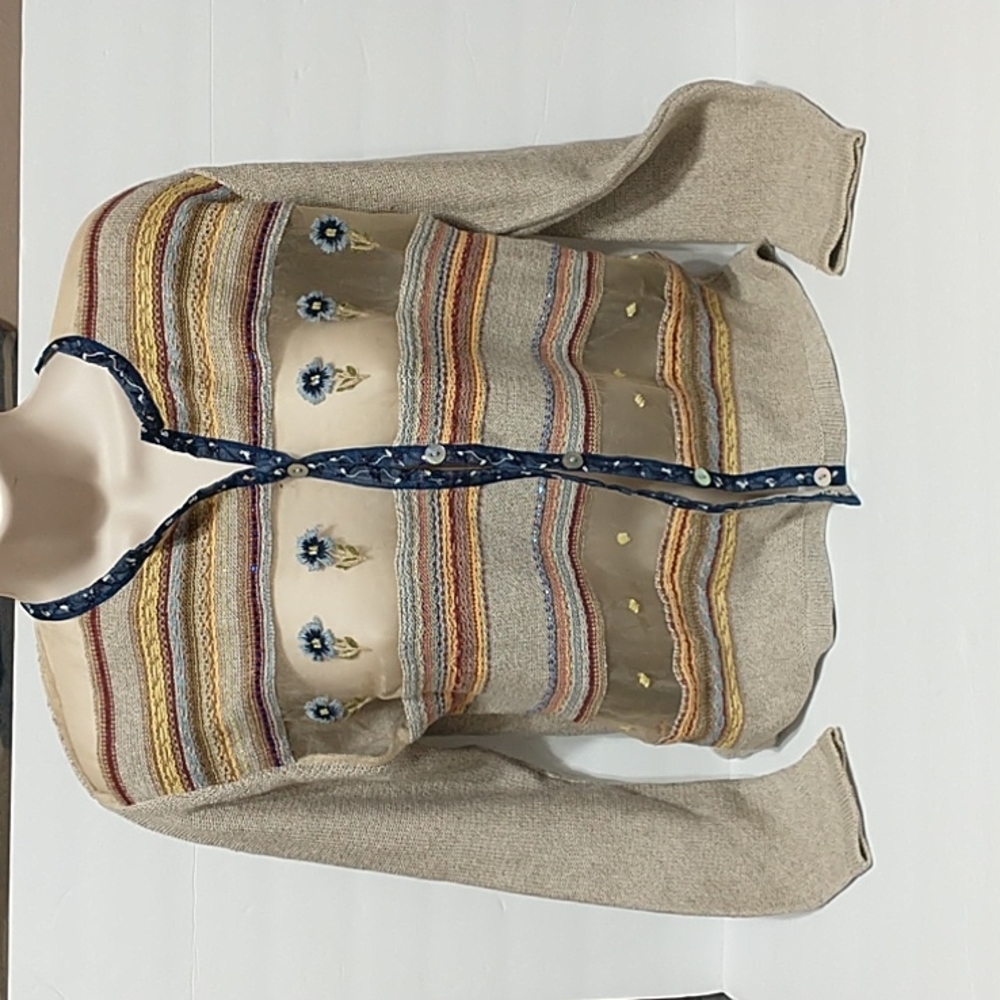 Cousin Johnny Anthropologie Women's open in front Sweater